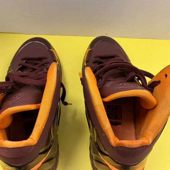 Nike Men's Maroon and Orange High-Top Basketball Shoes - Picture 10 of 16